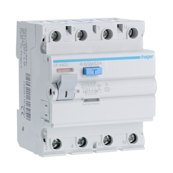 Дифференциальное реле УЗО Hager CF440J 4P 40A 300mA тип A устройство защитного отключения дифреле(3367)
Дифференциальное реле УЗО Hager CF440J 4P 40A 300mA тип A устройство защитного отключения дифреле(3367)