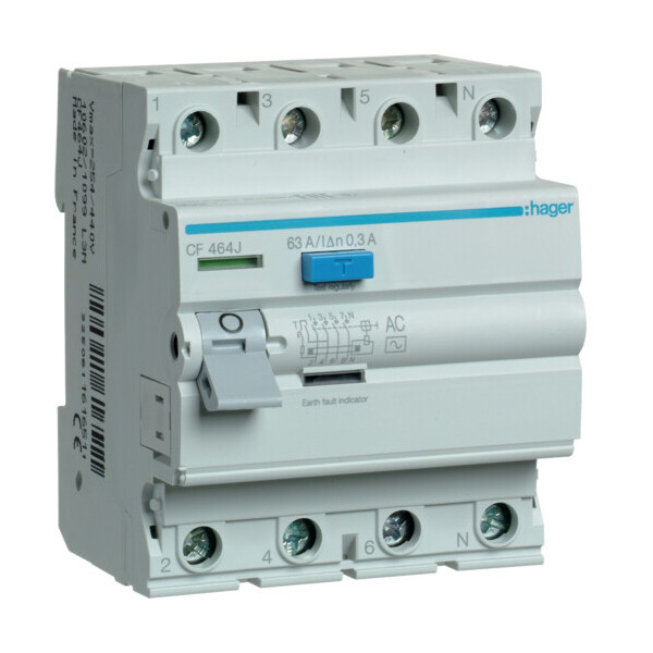 Дифференциальное реле УЗО Hager CF464J 4P 63A 300mA тип AC устройство защитного отключения дифреле(3395)
Дифференциальное реле УЗО Hager CF464J 4P 63A 300mA тип AC устройство защитного отключения дифреле(3395)