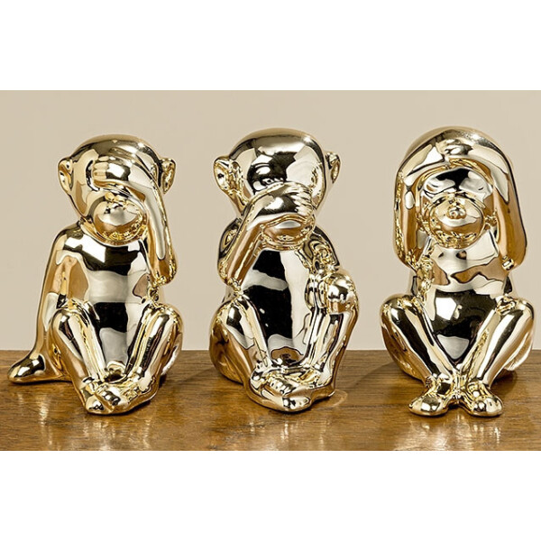 Набор статуэток три обезьянки золотая керамика h8см Гранд Презент 1005405
Набор статуэток три обезьянки золотая керамика h8см Гранд Презент 1005405
