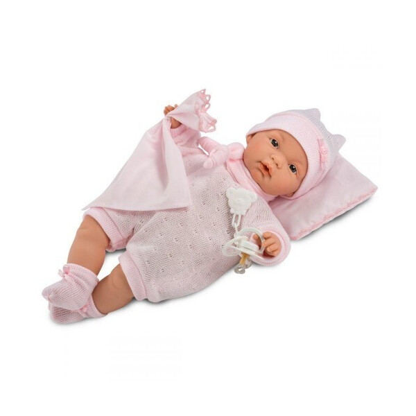 Испанская кукла малышка Жоэль 35 см в розовой пижамке с одеялом Llorens 38940 
Испанская кукла малышка Жоэль 35 см в розовой пижамке с одеялом Llorens 38940