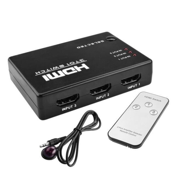 HDMI-переключатель Digital SY-301 на 3 портов HDMI switch с пультом ДУ Черный (20053100277)
HDMI-переключатель Digital SY-301 на 3 портов HDMI switch с пультом ДУ Черный (20053100277)