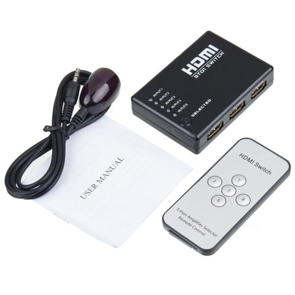 HDMI-переключатель Digital HS55 на 5 портов HDMI switch с пультом ДУ Черный (20053100278)
HDMI-переключатель Digital HS55 на 5 портов HDMI switch с пультом ДУ Черный (20053100278)