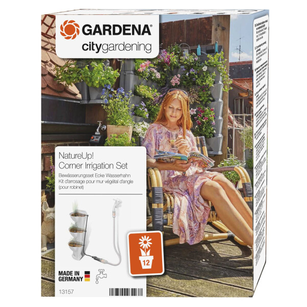 Комплект микрокапельного полива Gardena Micro-Drip-System NatureUp на 12 угловых горшков (13157-20)
Комплект микрокапельного полива Gardena Micro-Drip-System NatureUp на 12 угловых горшков (13157-20)
