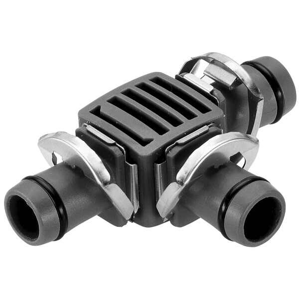 Соединитель Т-образный Gardena Micro-Drip-System Quick & Easy для шлангов 13 мм, 2 шт (08329-29)
Соединитель Т-образный Gardena Micro-Drip-System Quick & Easy для шлангов 13 мм, 2 шт (08329-29)