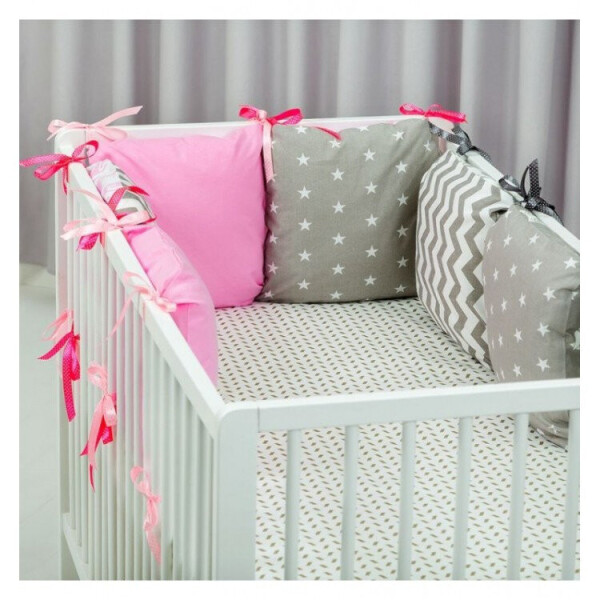 Комплект в детскую кроватку для новорожденных Хатка 9 в 1 для девочки серый с розовым (1527)
Комплект в детскую кроватку для новорожденных Хатка 9 в 1 для девочки серый с розовым (1527)