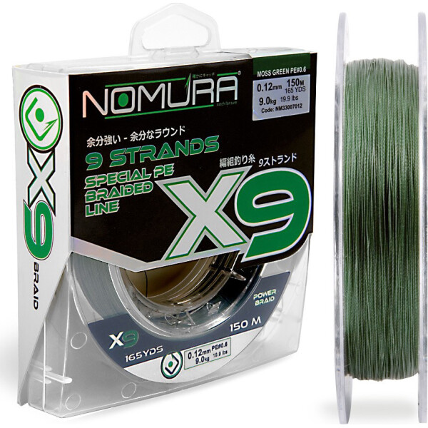 Шнур Nomura X9 Braid 150м(165yds) 0.10мм 7.2кг цвет-Moss Green (темно-зеленый) (NM33007010)
Шнур Nomura X9 Braid 150м(165yds) 0.10мм 7.2кг цвет-Moss Green (темно-зеленый) (NM33007010)