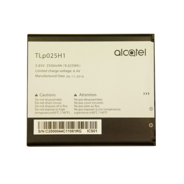 Батарея Alcatel/TCL TLi025A1 / TLi025H1 / TLi025H7 (OT5051D Pop 4 Slate, OT5012 Pixi 4 (5.5) 3G) 1ICP4/60/67
Батарея Alcatel/TCL TLi025A1 / TLi025H1 / TLi025H7 (OT5051D Pop 4 Slate, OT5012 Pixi 4 (5.5) 3G) 1ICP4/60/67
