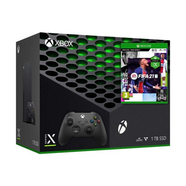 Microsoft Xbox Series X 1Tb + FIFA 21 (русская версия) + доп. Wireless Controller with Bluetooth (Carbon Black)
Microsoft Xbox Series X 1Tb + FIFA 21 (русская версия) + доп. Wireless Controller with Bluetooth (Carbon Black)