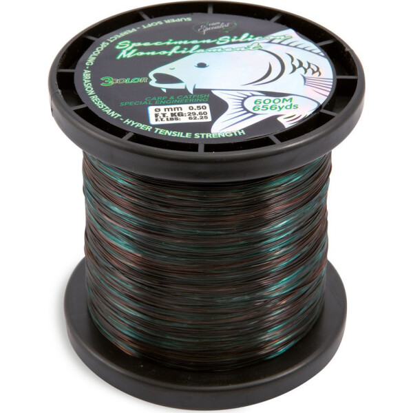 Леска Lineaeffe TS Specimen Silicon Mono 0.40мм 600м FishTest 20.8кг (3в1 зелено-коричнево-черный) (3600640)
Леска Lineaeffe TS Specimen Silicon Mono 0.40мм 600м FishTest 20.8кг (3в1 зелено-коричнево-черный) (3600640)