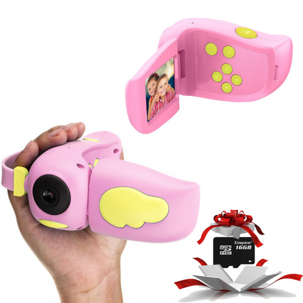 Детская цифровая мини видеокамера Smart Kids Video Camera HD DV-A100 с 2" дисплеем играми и творческой студией Розовая+ карта microSD 16Gb
Детская цифровая мини видеокамера Smart Kids Video Camera HD DV-A100 с 2" дисплеем играми и творческой студией Розовая+ карта microSD 16Gb