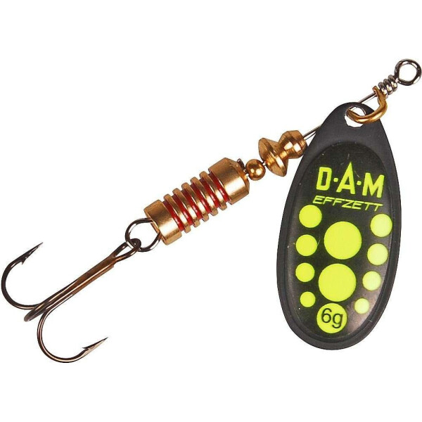 Блесна-вертушка DAM Effzett Standart Black 10гр (yellow) (5131004)