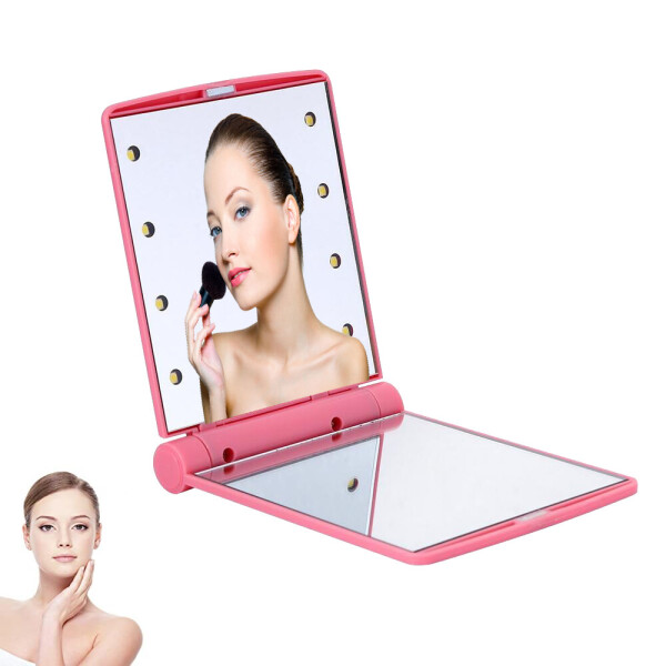 Зеркало карманное дорожное складное с 8 LED подсветкой мини зеркальце книжка Make ap Mirror розовый
Зеркало карманное дорожное складное с 8 LED подсветкой мини зеркальце книжка Make ap Mirror розовый