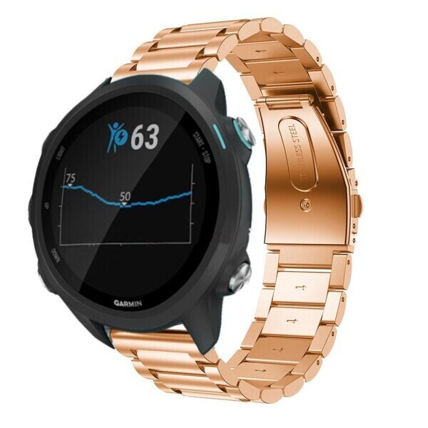 Ремешок Deexe Stainless Steel для часов Garmin Forerunner 245 / 645, Vivomove 3, Vivoactive 3, Venu c креплением Quick Release 20mm - Rose Gold
Ремешок Deexe Stainless Steel для часов Garmin Forerunner 245 / 645, Vivomove 3, Vivoactive 3, Venu c креплением Quick Release 20mm - Rose Gold