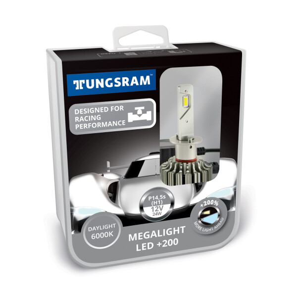 Комплект ламп LED головного света Tungsram Megalight LED +200 12V H1 24W 6000K (2 шт./коробка)
Комплект ламп LED головного света Tungsram Megalight LED +200 12V H1 24W 6000K (2 шт./коробка)