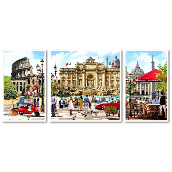 Картина по номерам (VPT044) Триптих Римские каникулы, Триптих 1 50 х 50 см, 2 по 30 х 50 см, DIY Babylon
Картина по номерам (VPT044) Триптих Римские каникулы, Триптих 1 50 х 50 см, 2 по 30 х 50 см, DIY Babylon