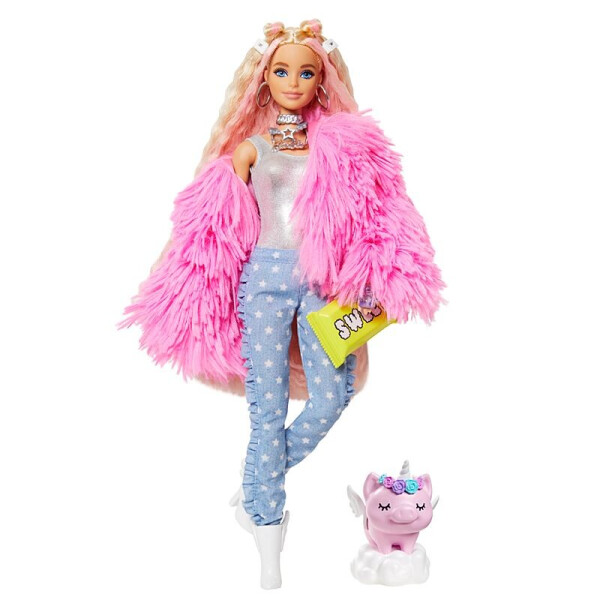 Кукла Барби Экстра Модница в розовом пальто Barbie Extra Doll # 3 in Pink Fluffy Coat with Pet Unicorn-Pig GRN28
Кукла Барби Экстра Модница в розовом пальто Barbie Extra Doll # 3 in Pink Fluffy Coat with Pet Unicorn-Pig GRN28