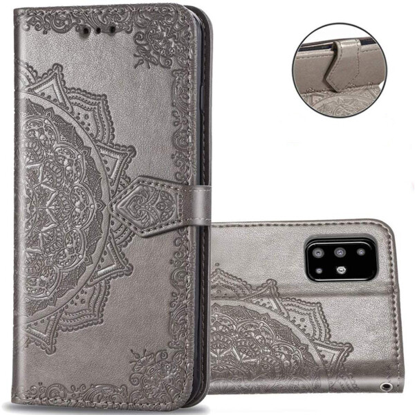 Кожаный чехол (книжка) Art Case с визитницей для Samsung Galaxy A51 Серый (2244680)