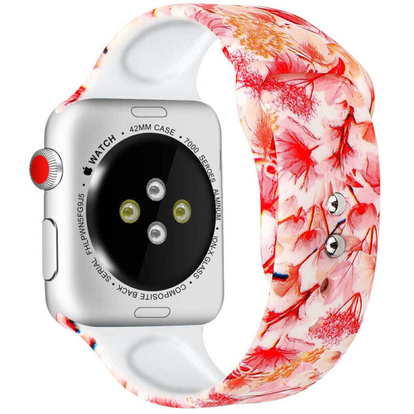 Силиконовый ремешок с рисунком для Apple watch 38mm / 40mm Белый / Розовые цветы (5473534)
Силиконовый ремешок с рисунком для Apple watch 38mm / 40mm Белый / Розовые цветы (5473534)