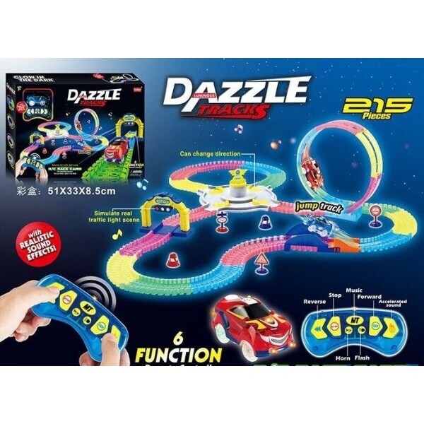 Автотрек на радиоуправлении Dazzle Tracks 156 длинна трассы 475 см, 227 деталей, машинка на радиоуправлении, свет, звук 87387
Автотрек на радиоуправлении Dazzle Tracks 156 длинна трассы 475 см, 227 деталей, машинка на радиоуправлении, свет, звук 87387