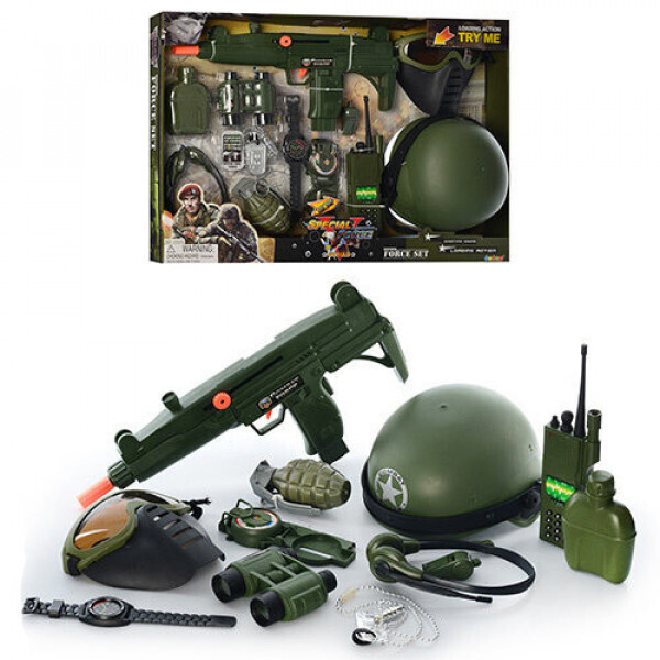 Детский игровой набор военного Limo Toy 33570 с автоматом, каской, гранатой, рацией, маской, биноклем
Детский игровой набор военного Limo Toy 33570 с автоматом, каской, гранатой, рацией, маской, биноклем