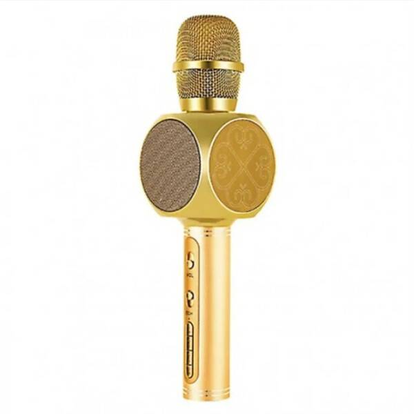 Беспроводной портативный Bluetooth микрофон для караоке Magic Karaoke YS-63 со сменой голоса (мужской, женский, детский) + блютуз колонка 2в1 с мембраной низких частот Golden
Беспроводной портативный Bluetooth микрофон для караоке Magic Karaoke YS-63 со сменой голоса (мужской, женский, детский) + блютуз колонка 2в1 с мембраной низких частот Golden