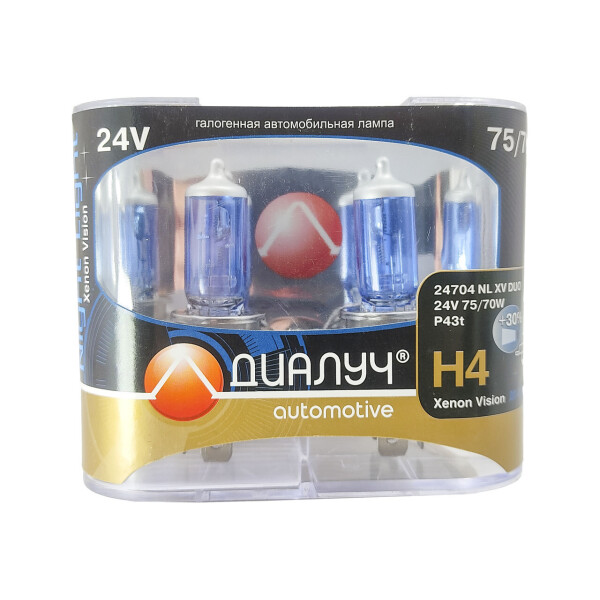 Xenon Vision Лампы H-4 24V 75/70W P43T NLFS Лампы с эффектом ксенона Cool Blue Intense + 30% Kvarc-4004
Xenon Vision Лампы H-4 24V 75/70W P43T NLFS Лампы с эффектом ксенона Cool Blue Intense + 30% Kvarc-4004
