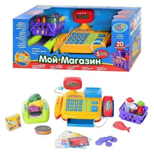 Кассовый аппарат 7018 "Мой магазин" Play Smart на батарейках, звуковые эффекты, продукты 20 аксессуаров
Кассовый аппарат 7018 "Мой магазин" Play Smart на батарейках, звуковые эффекты, продукты 20 аксессуаров