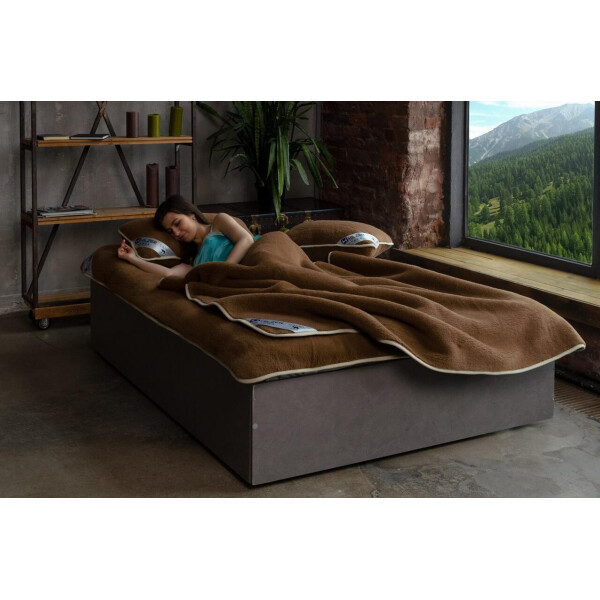 Комплект HILZER (CAMEL) - Евро - Шерсть / Сатин: Одеяло 220х200 + Наматрасник 180х200 + Подушка 40х60 2шт.
Комплект HILZER (CAMEL) - Евро - Шерсть / Сатин: Одеяло 220х200 + Наматрасник 180х200 + Подушка 40х60 2шт.
