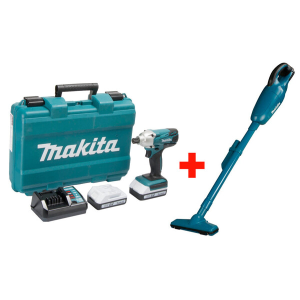 Аккумуляторный ударный шуруповерт Makita TD127DWE + пылесос Makita CL183DZX + 2 акб 18 V 1.5 Ah + з/у + кейс
Аккумуляторный ударный шуруповерт Makita TD127DWE + пылесос Makita CL183DZX + 2 акб 18 V 1.5 Ah + з/у + кейс