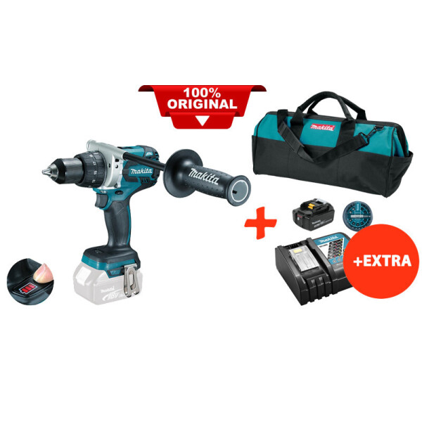 Аккумуляторная дрель-шуруповерт Makita DDF481Z+акк.18V 5 Ah+быстрозарядное ЗУ+набор бит+сумка (DDF481RTBX)
Аккумуляторная дрель-шуруповерт Makita DDF481Z+акк.18V 5 Ah+быстрозарядное ЗУ+набор бит+сумка (DDF481RTBX)