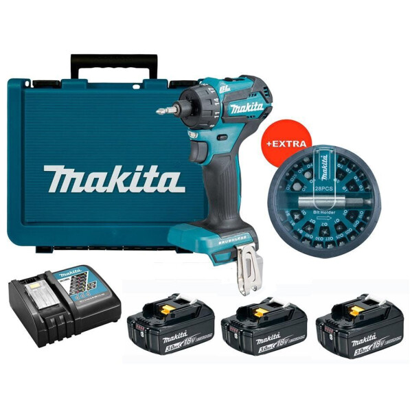 Аккумуляторный шуруповерт Makita DDF083RFE3X + 3 акб 18 V 3 Ah + з/у + кейс + набор бит 28 шт (B-28911)
Аккумуляторный шуруповерт Makita DDF083RFE3X + 3 акб 18 V 3 Ah + з/у + кейс + набор бит 28 шт (B-28911)