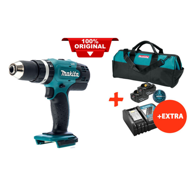 Аккумуляторная ударная дрель-шуруповерт Makita DHP453Z+2 акк.18V 5 Ah+быстрозарядное ЗУ+набор бит+сумка
Аккумуляторная ударная дрель-шуруповерт Makita DHP453Z+2 акк.18V 5 Ah+быстрозарядное ЗУ+набор бит+сумка