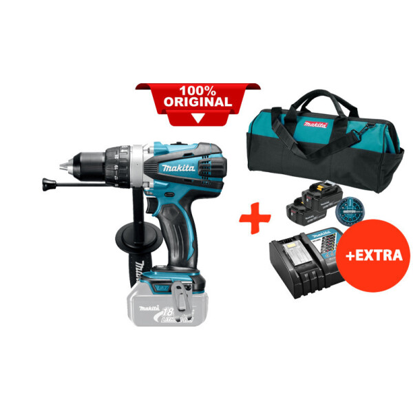 Аккумуляторный ударный шуруповерт Makita DHP458Z+2 акк.18V 5 Ah+быстрозарядное ЗУ+набор бит+сумка
Аккумуляторный ударный шуруповерт Makita DHP458Z+2 акк.18V 5 Ah+быстрозарядное ЗУ+набор бит+сумка