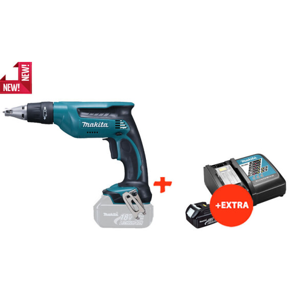 Аккумуляторный шуруповерт Makita DFS451Z+1 аккумулятор и быстрозарядное ЗУ (DFS451RF)
Аккумуляторный шуруповерт Makita DFS451Z+1 аккумулятор и быстрозарядное ЗУ (DFS451RF)