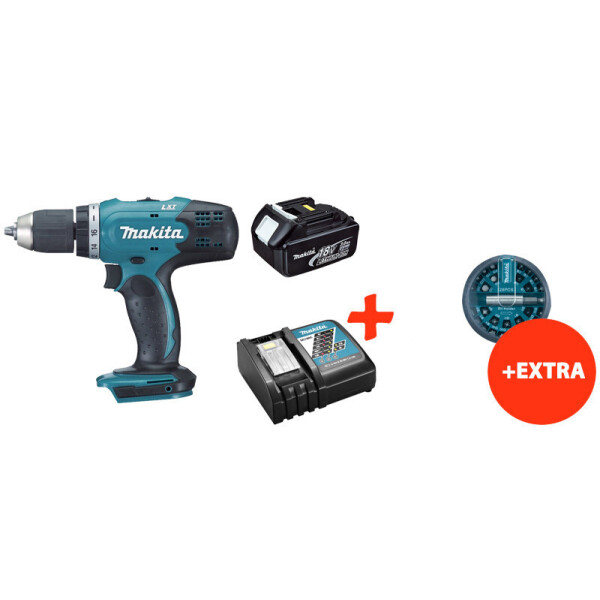 Аккумуляторная дрель-шуруповерт Makita DDF453Z+акк.18V 3 Ah+быстрозарядное ЗУ+набор бит (DDF453RFX)
Аккумуляторная дрель-шуруповерт Makita DDF453Z+акк.18V 3 Ah+быстрозарядное ЗУ+набор бит (DDF453RFX)