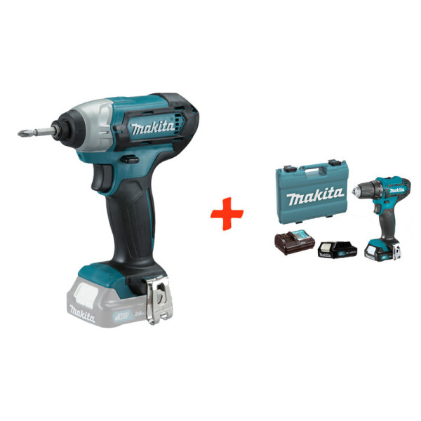 Аккумуляторный ударный шуруповерт Makita TD110DZ + акк шуруповерт DF333DWYE + 2 акб 12 V 1.5 Ah + з/у + кейс
Аккумуляторный ударный шуруповерт Makita TD110DZ + акк шуруповерт DF333DWYE + 2 акб 12 V 1.5 Ah + з/у + кейс