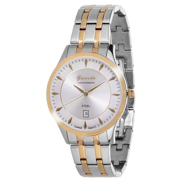 Часы наручные мужские Guardo Гуардо Luxury Stainless Steel кварцевые серебро и золото (S1453-4)
Часы наручные мужские Guardo Гуардо Luxury Stainless Steel кварцевые серебро и золото (S1453-4)
