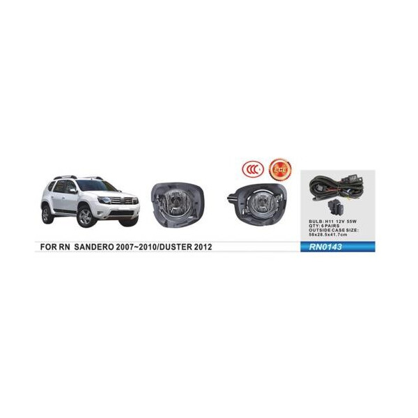 Фары доп. модель Renault Sandero 2007-10 / RN-0143W / Duster 2012- / H11-55W / eл.проводка
Фары доп. модель Renault Sandero 2007-10 / RN-0143W / Duster 2012- / H11-55W / eл.проводка