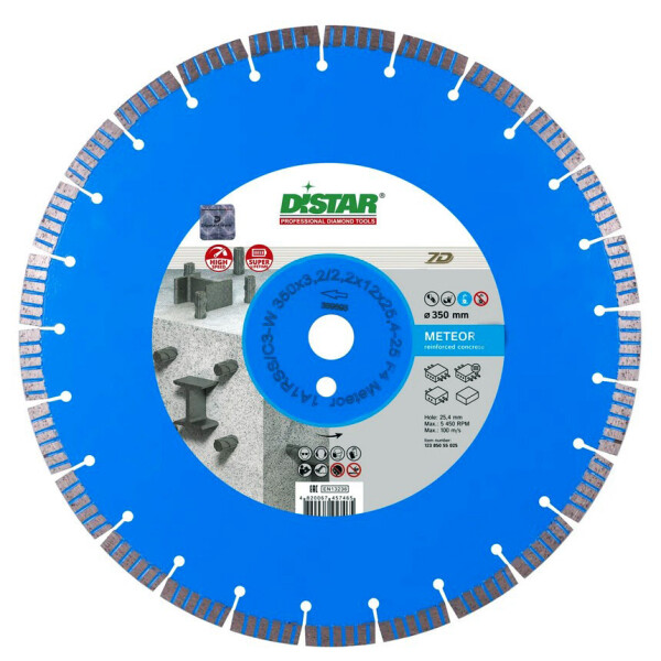 Круг алмазный отрезной Distar 1A1RSS/C3-W 350x3,2/2,2x12x25,4-25 F4 Meteor (12385055024)
Круг алмазный отрезной Distar 1A1RSS/C3-W 350x3,2/2,2x12x25,4-25 F4 Meteor (12385055024)