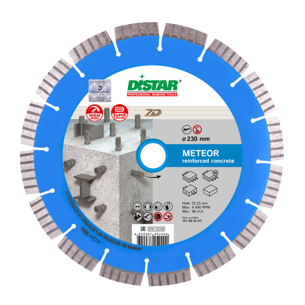 Круг алмазный отрезной Distar 1A1RSS/C3-W 230x2,6/1,8x12x22,23-16 Meteor (12315055017)
Круг алмазный отрезной Distar 1A1RSS/C3-W 230x2,6/1,8x12x22,23-16 Meteor (12315055017)