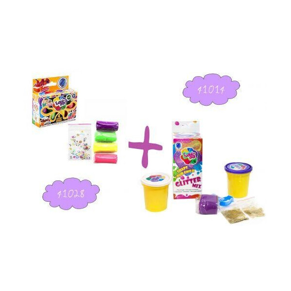 Набір для ліплення Lovin'do Glytter Mix 2 стакани в асортименті + Набір тіста для ліплення Асорті 4 кольори Неон 20 г 41083
Набір для ліплення Lovin'do Glytter Mix 2 стакани в асортименті + Набір тіста для ліплення Асорті 4 кольори Неон 20 г 41083