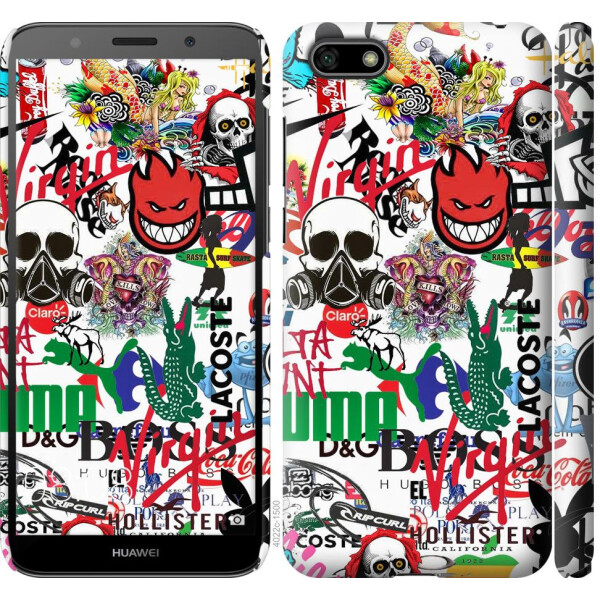 Чехол на Huawei Y5 2018 Many different logos (04798) 
Чехол на Huawei Y5 2018 Many different logos (04798)