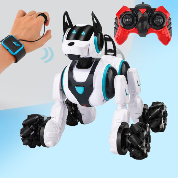 Собака робот на радиоуправлении интерактивная игрушка для детей X-Bot Stunt Dog с пультом и браслетом управления жестами Белый
Собака робот на радиоуправлении интерактивная игрушка для детей X-Bot Stunt Dog с пультом и браслетом управления жестами Белый