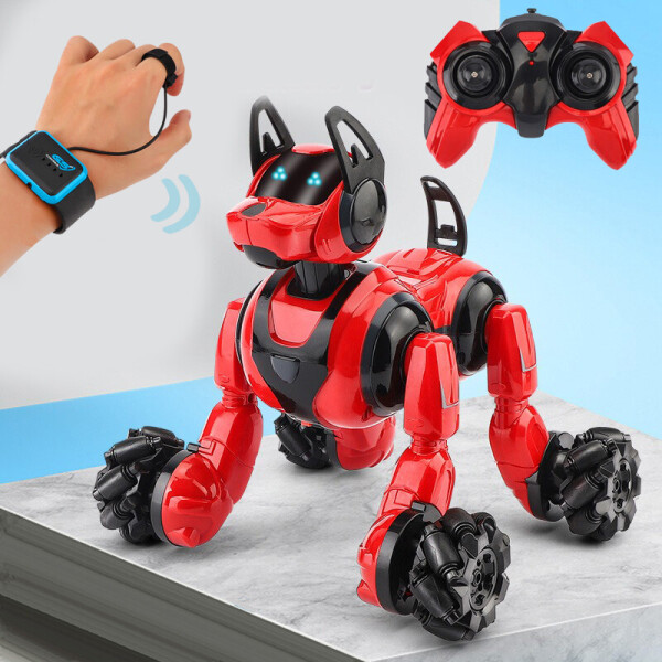 Собака робот на радиоуправлении интерактивная игрушка для детей X-Bot Stunt Dog с пультом и браслетом управления жестами Красная
Собака робот на радиоуправлении интерактивная игрушка для детей X-Bot Stunt Dog с пультом и браслетом управления жестами Красная