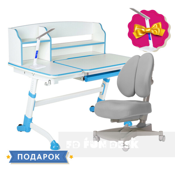Комплект для подростков парта FunDesk Amare II Blue + ортопедическое кресло FunDesk Contento Grey
Комплект для подростков парта FunDesk Amare II Blue + ортопедическое кресло FunDesk Contento Grey