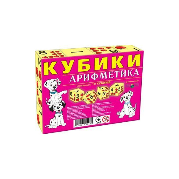 Кубики "Арифметика", 6 кубиков 80803
Кубики "Арифметика", 6 кубиков 80803