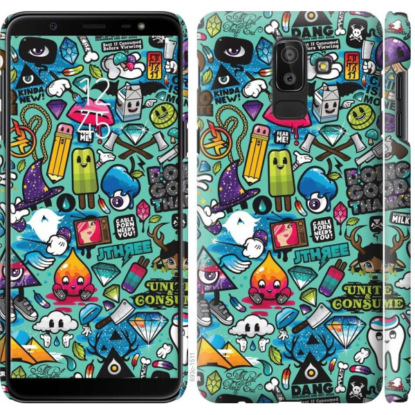 Чехол на Samsung Galaxy J8 2018 Стикер бомбинг 1 (04798) 
Чехол на Samsung Galaxy J8 2018 Стикер бомбинг 1 (04798)