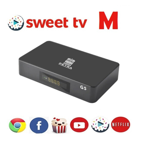 Смарт TV BOX 5G с подпиской Sweet.tv Пакет M на 6 мес + Popcorn Netflix Android приставка 4K Petra G5
Смарт TV BOX 5G с подпиской Sweet.tv Пакет M на 6 мес + Popcorn Netflix Android приставка 4K Petra G5