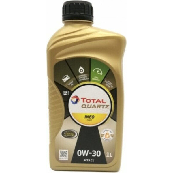 Total Quartz Ineo First 0W-30 (ACEA C1, C2) Моторное масло, 1 л 
Total Quartz Ineo First 0W-30 (ACEA C1, C2) Моторное масло, 1 л