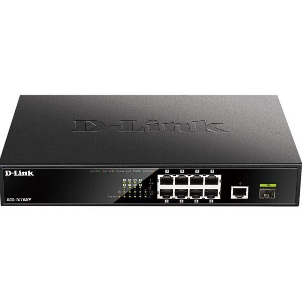 Коммутатор D-Link DGS-1010MP 9xGE PoE, 1xSFP, 125W, Стоечный, Неуправляемый (DGS-1010MP)
Коммутатор D-Link DGS-1010MP 9xGE PoE, 1xSFP, 125W, Стоечный, Неуправляемый (DGS-1010MP)